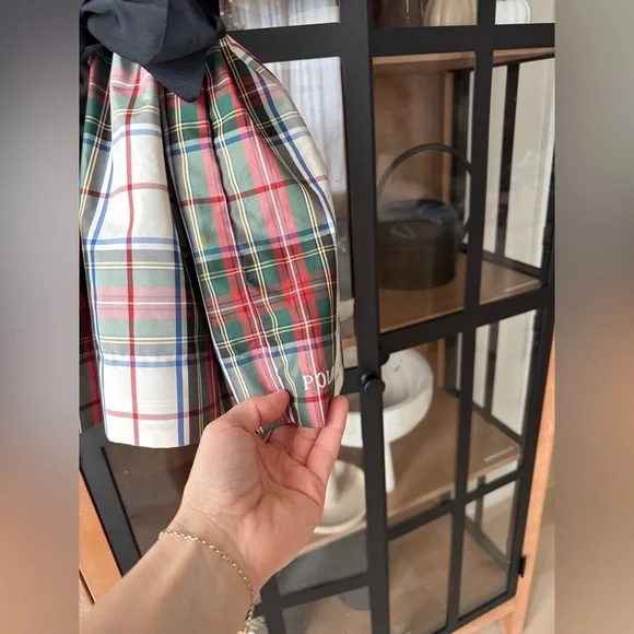 Polo Ralph Lauren plaid twill dress holidays Christian formal bow toddler girl - Picture 6 of 7